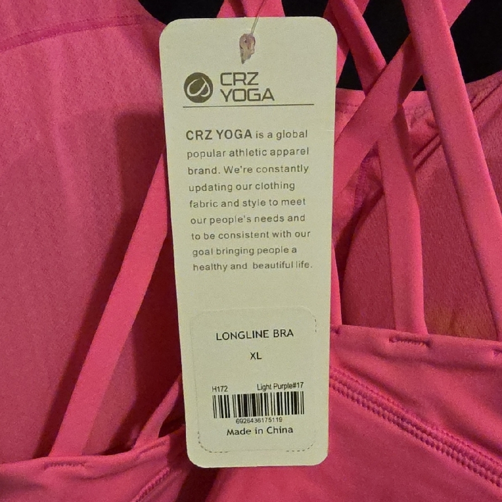 CRZ YOGA Pink Strappy Bra - Picture 3 of 5